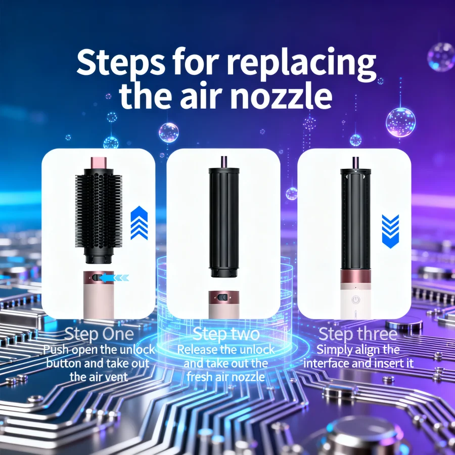 EU KR 헤어 스타일러 220V 음이온 헤어 드라이어 세트 멀티 헤어 스타일러 전문가용 블로우 드라이어 브러쉬 컬링용 여성용 선물