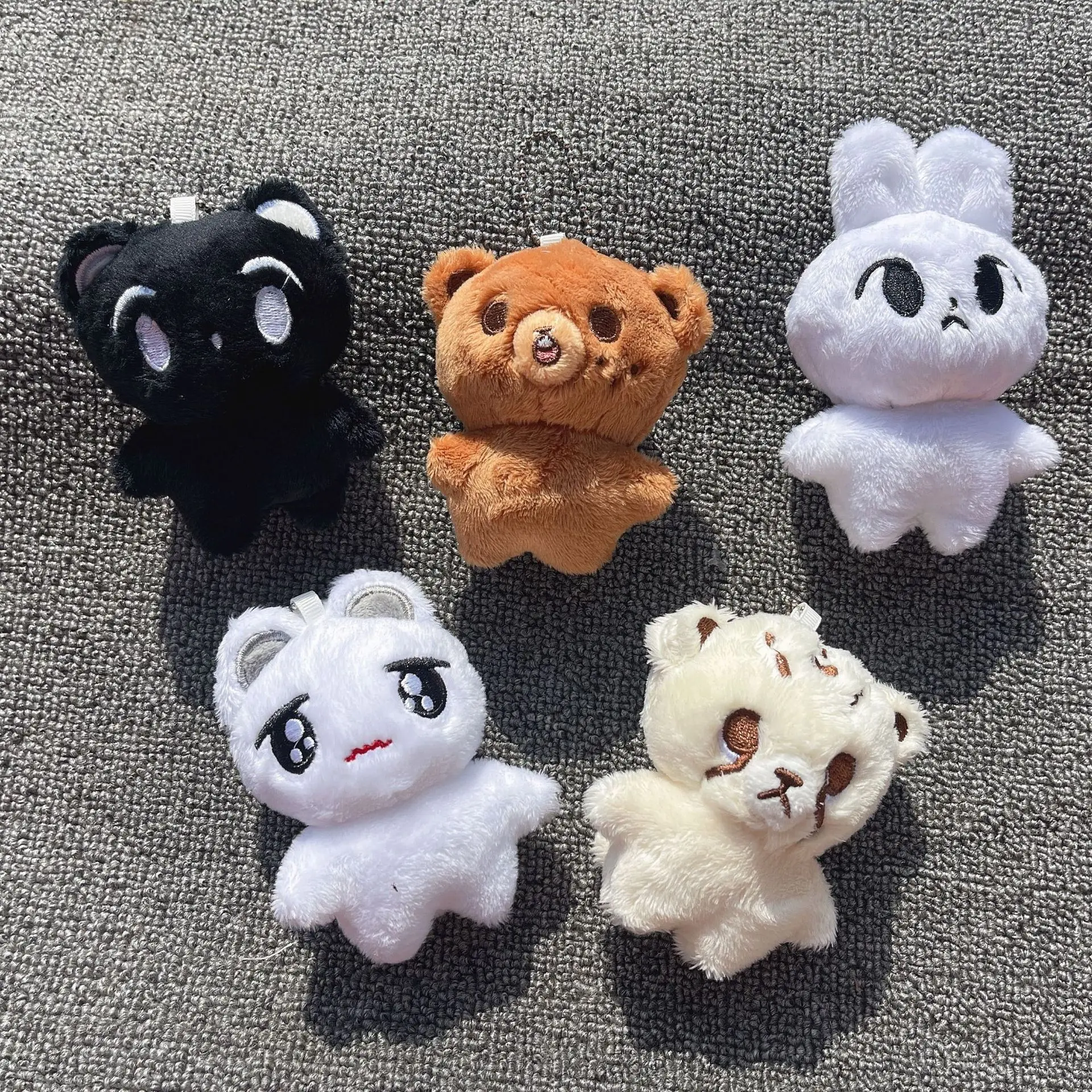 

8pc Kpop Cartoon Cheetah Lee Doyoung Mark Same Plush Keyrings Bag Pendant Nctzen Fans Collection Gift