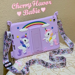Magical 3D Unicorn Soft iPad Case with Holder - Perfect for iPad mini 4 5 (DJS With Strap)