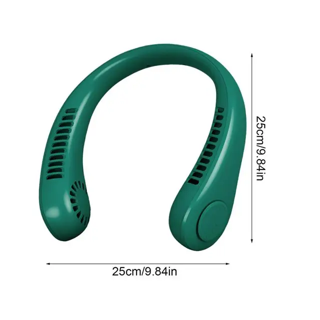 Személyes Hordható Ventilátor Újratölthető Levél Nélküli Nyaki Zseb Nyak 3 Állítható Sebességgel 360 Fokos Ingyenes Forgás Alacsony Zaj - Image 6