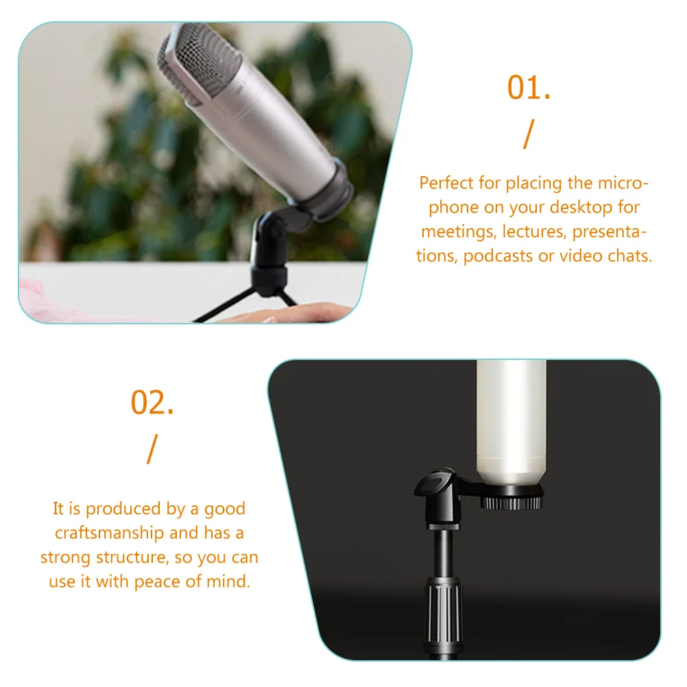 4 Pcs Mic Stand Clip Universal Microphone Holder Adjustable Rotation Mic Clamp For Microphones Portable Audio Video Accessories