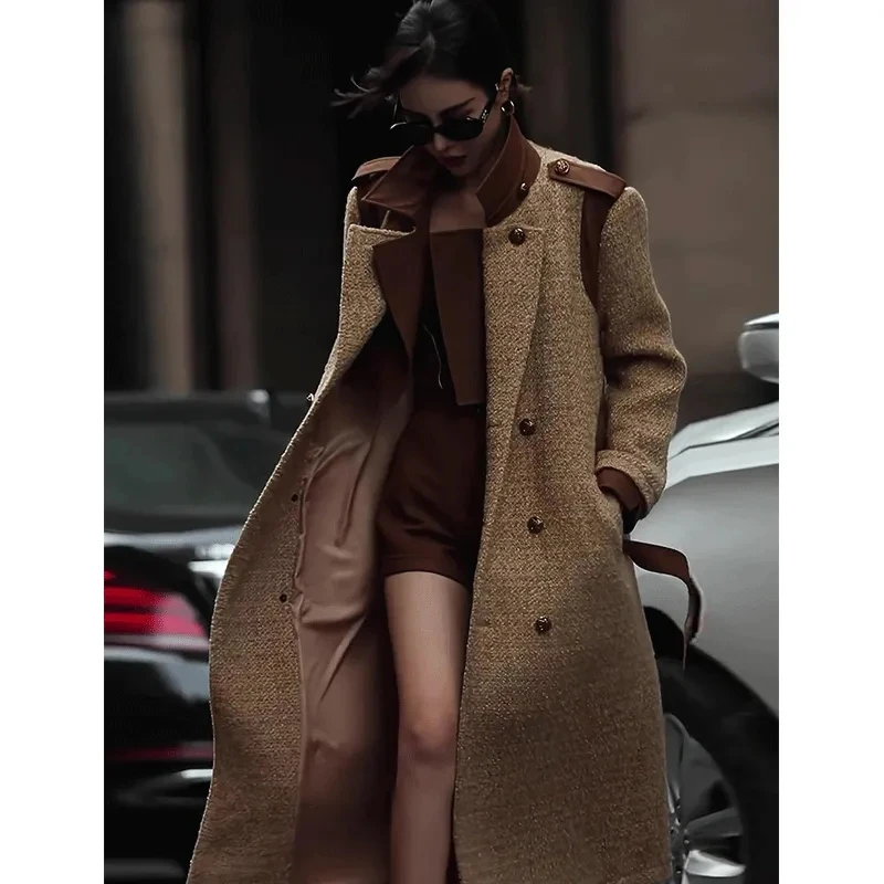 Vestidos De Fiestaformal DressesAutumn Winter! French High-End Hepburn Style Woolen Coat For Women'S Light Luxury And Minima