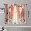 2pcs, Curtains&Drapes 2D print Romantic Gentle Style Fabric (without rod) Decorations For Home Use for Living Room, Bedroom, 3