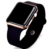 New fashion creative led square thin electronic watch sports display electronic silicone watch 1