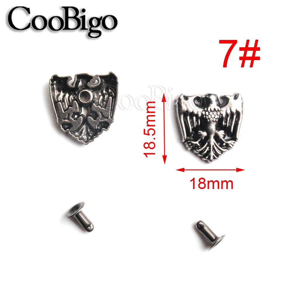 AHANDMAKER 20 sets knopen voor leer, 2 kleuren legering AHANDMAKER 20 sets knopen voor leer, 2 kleuren legering