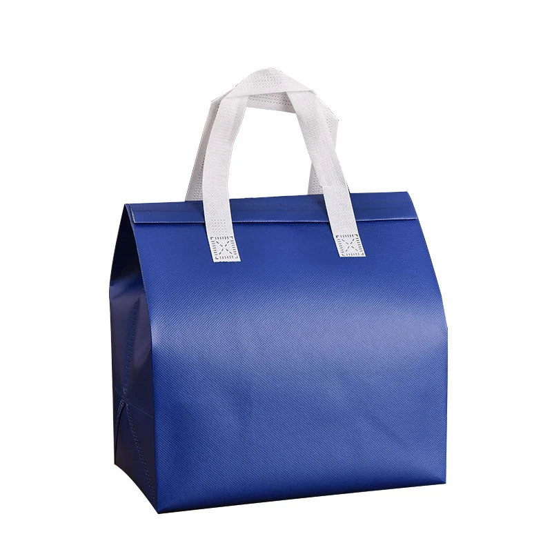 StoBag 10pcs Non-woven Insulation Lunch Bags Keep Food Warm Cold Tote Portable Fabric for Cake Drinks Packaging Delivery Pouch 6