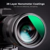 K&F Concept Magnetic Lens Filter Kit GND8 ND8 ND64 ND1000 Magnetic Adapter Ring 5 in 1 Quick Swap System Nano X Series 49mm-82mm 4
