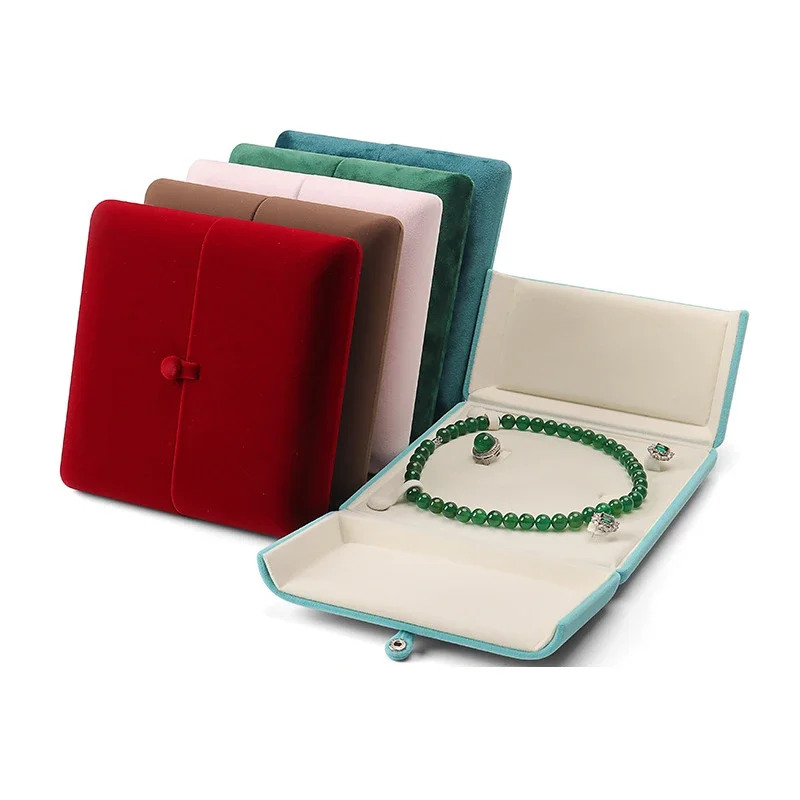 Scatola regalo in velluto con ciondolo a catena lunga, per gioielli, orecchini, bracciali, per matrimoni e fidanzamenti (blu