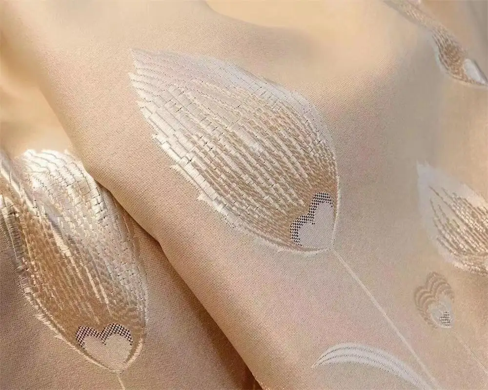 2022 New European Style Blackout Curtains Simple Embroidered Thickened Shading for Living Room Bedroom Curtain Customization
