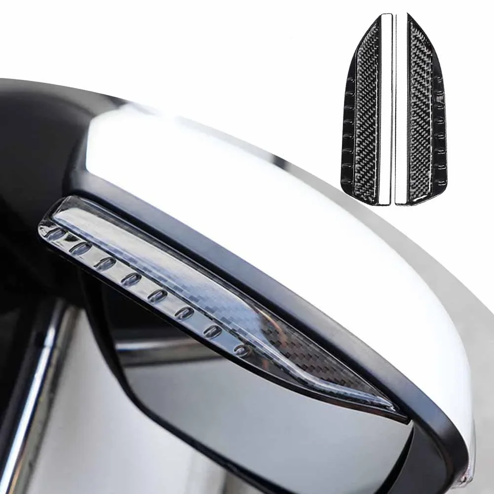 2pc Car Rearview Mirror Rain Eyebrow Visor Carbon Fiber Eyebrow Shade Snow Shade Rain Shield Guard Car Rearview Mirror Protector rearview mirror rain shield rearview mirror rain eyebrow rearview mirror rain guard car mirror film