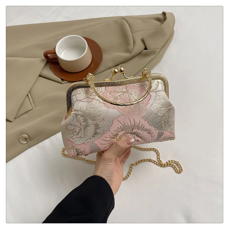Silk Hasp Exquisite Crossbody Bags - Chinese Style High-Quality Women's Handbags