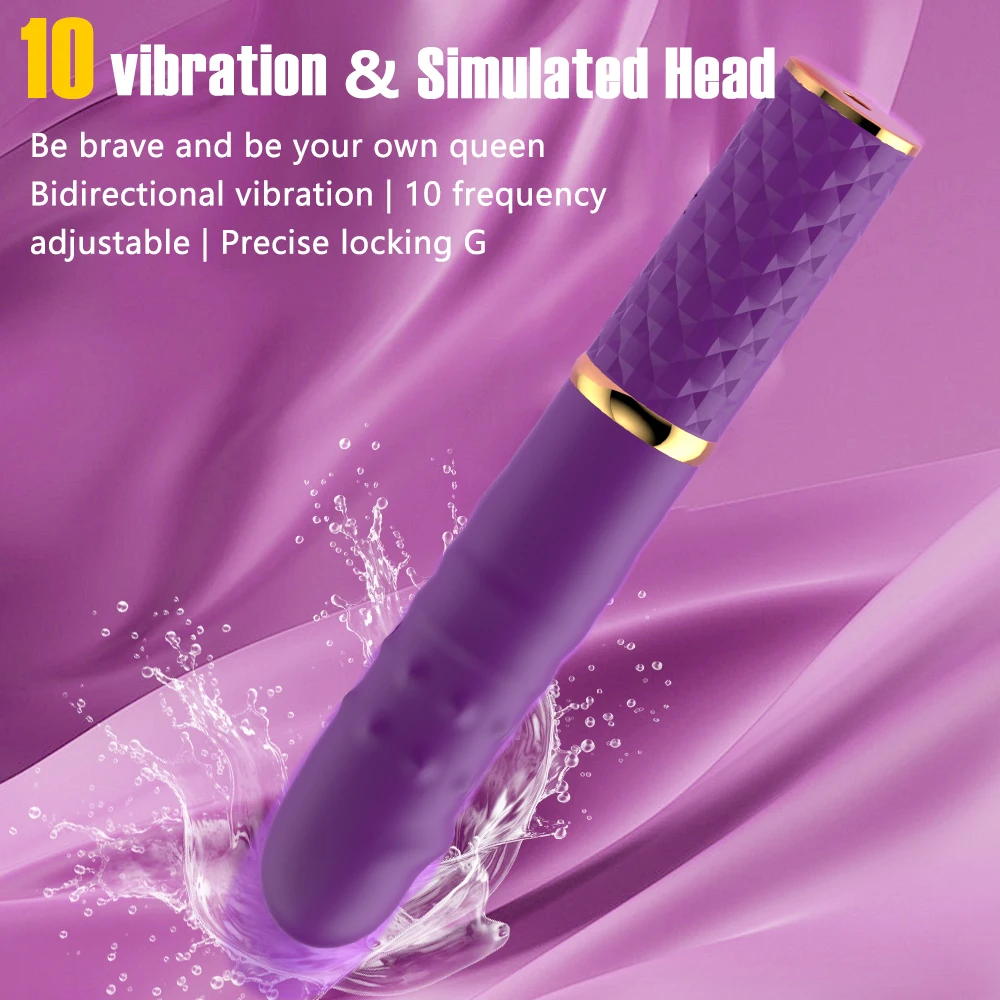 Rabbit Vibrator Telescopic G-spot Massager With Suction Cup_voghion.com