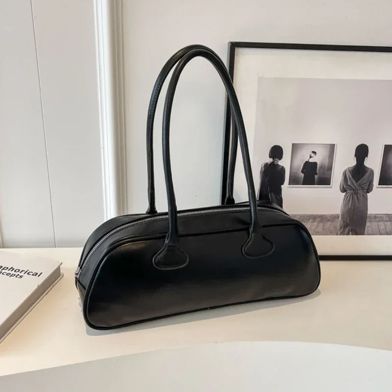 Sense Retro Pu Zipper Ladies Shoulder Bags Trend Light Luxury Bags Women Handbag Bolsas Femininas