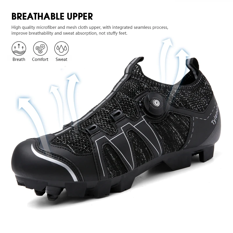 MTB Cycling Shoes Men Breathable Road Bike Shoes Cleats Racing Speed Sneakers Women Mountain Bicycle Footwear for Shimano SPD SL