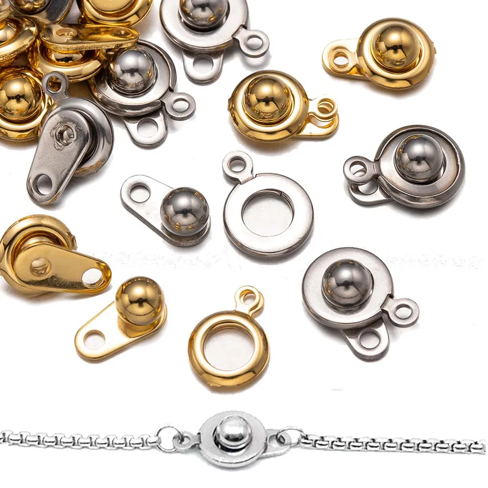 Lot De 30 Fermoirs Boutons Pression En Métal Argenté - Diamètre 15mm, Fabrication Française
