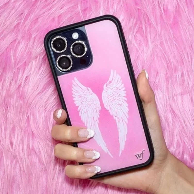 Wildflower Cute Angel Baby Wing Pink Cherub Anti-Fall Phone Case Cover