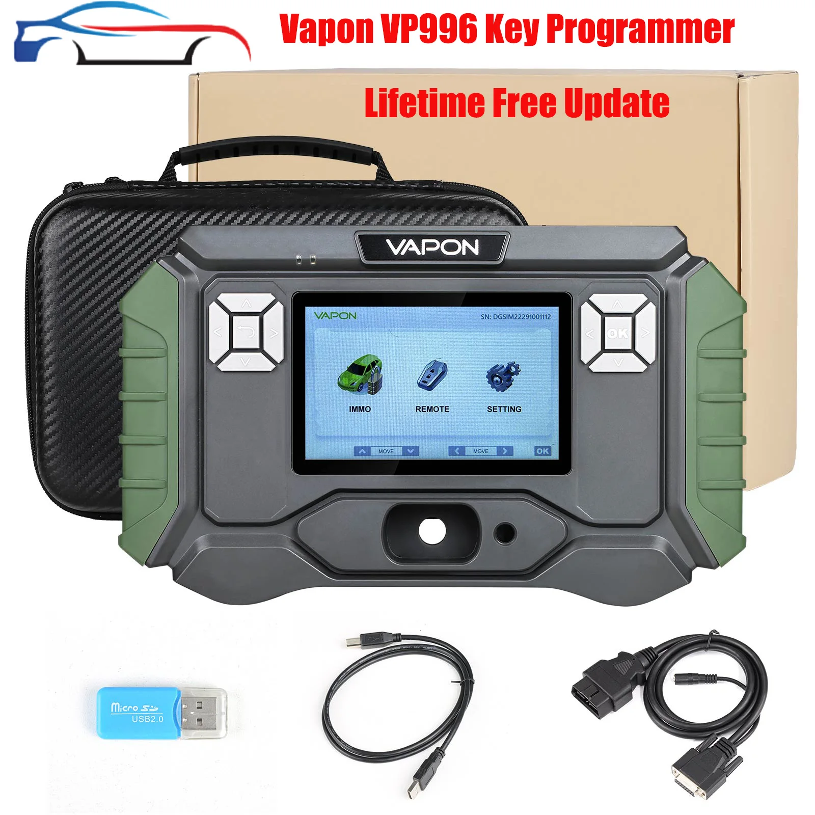 Vapon VP996 Auto Key Programmer Integrate Chip Detection for American cars Programming Lifetime Free Update No Token Limitation