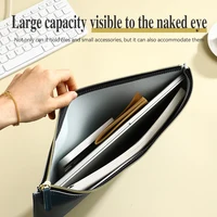 Sac à fermeture éclair en cuir A4 en plusieurs couleurs, mallette d'affaires, sac à documents en PU pour usage professionnel 5