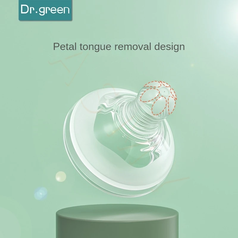 Dr.Green Wide Mouth S/M/L/Cross hole Nipple Bottle nipple safe silicone material soft texture Suitable for 0-3 years old babies 5