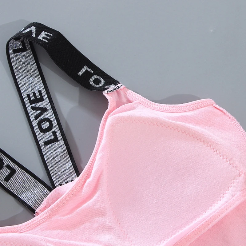 Cotton Breathable Underwear for Kids Girls Home School Teenagers Puberty Elastic Comisole Training Bras for 8-18Y Crop Tops