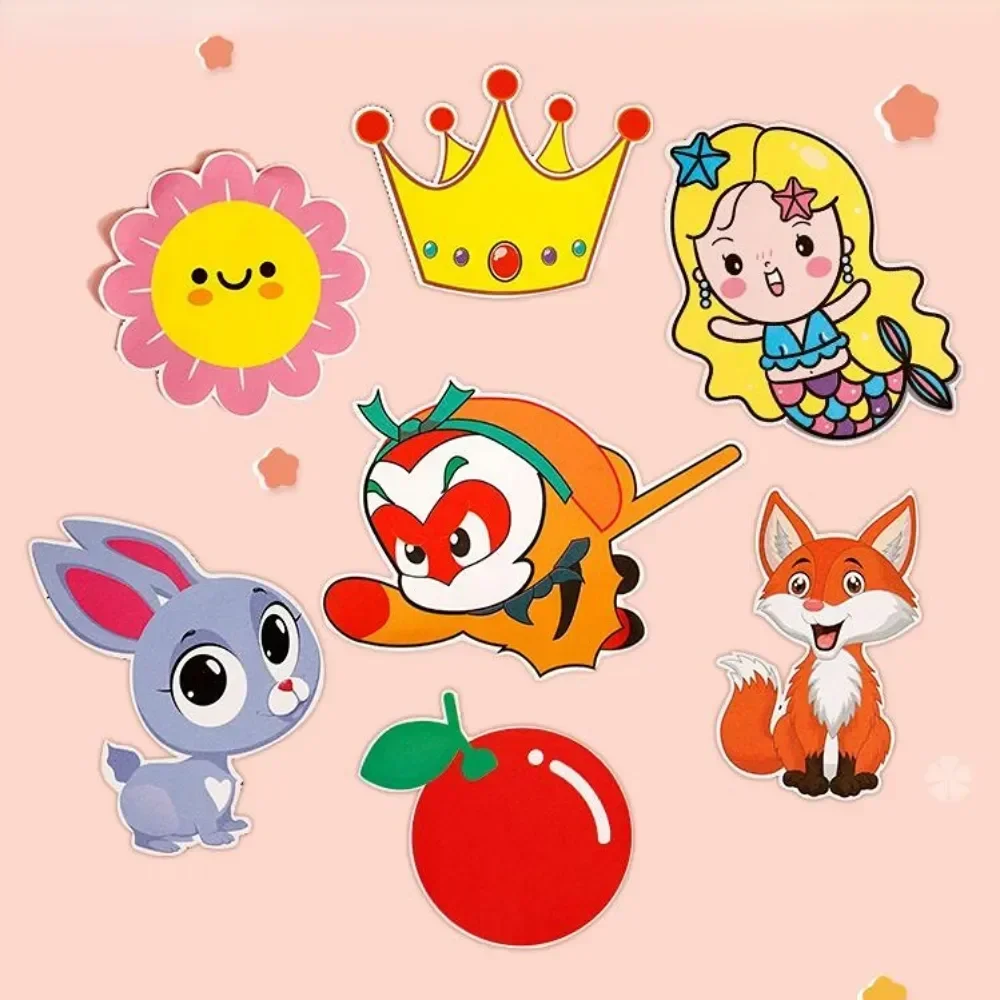 100pcs Children Handmade Paper Cut Book Craft Toys DIY Kids Crafts Cartoon Scrapbooking Paper Toys for Kids Learning Toys Gifts
