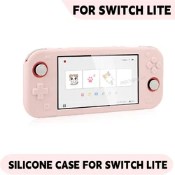Silicone Protective Skin Cover for Switch Lite - Enhanced Grip and Durability (Pink)