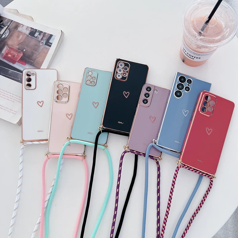 Cover Con Specchio E Glitter Love Heart Per Xiaomi Redmi Note 12/13 Pro – Rosa Oro Con Cinturino Da Polso - 2