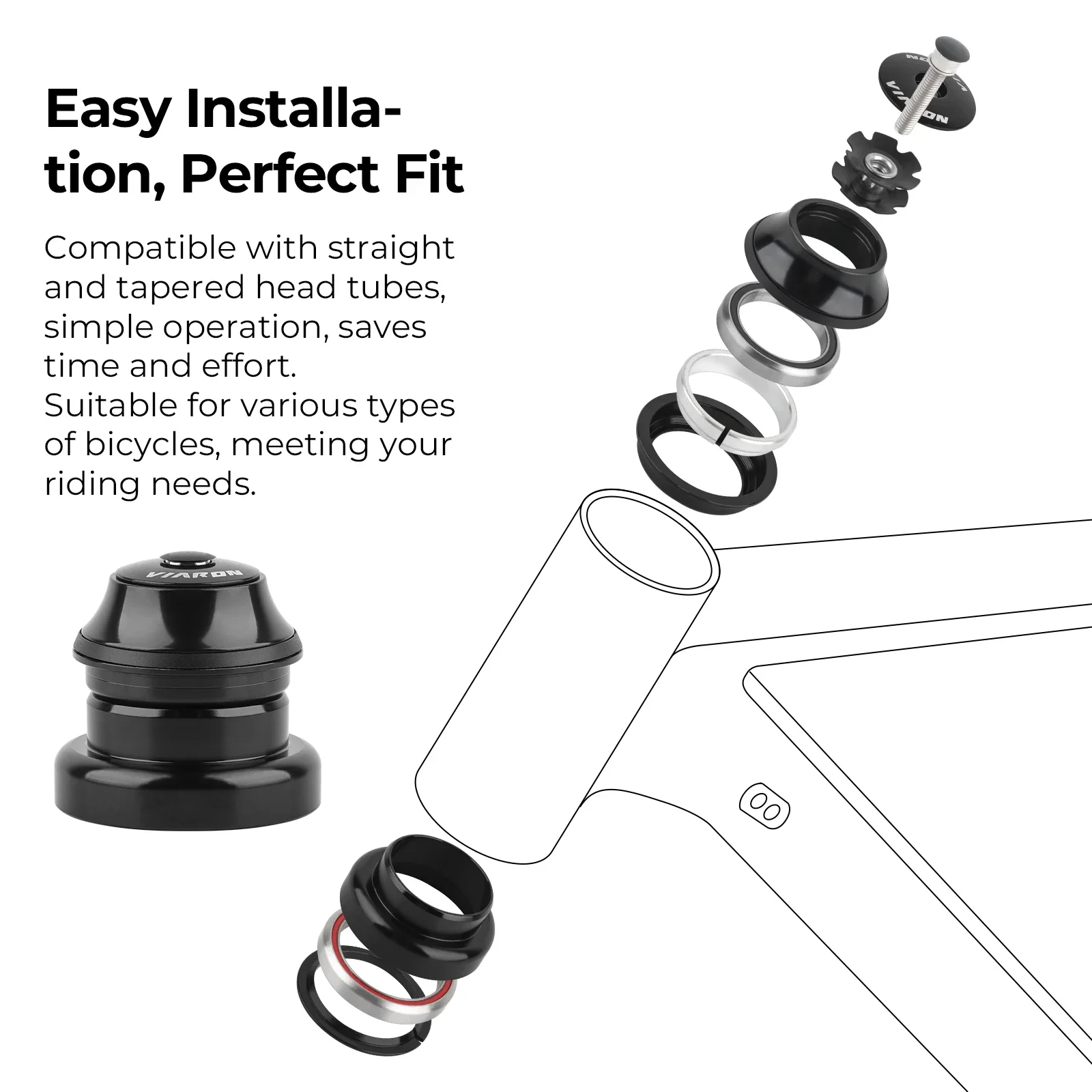 Head Tube Tapered Headset Sizes Bicycle Frame Headset Bike Fork