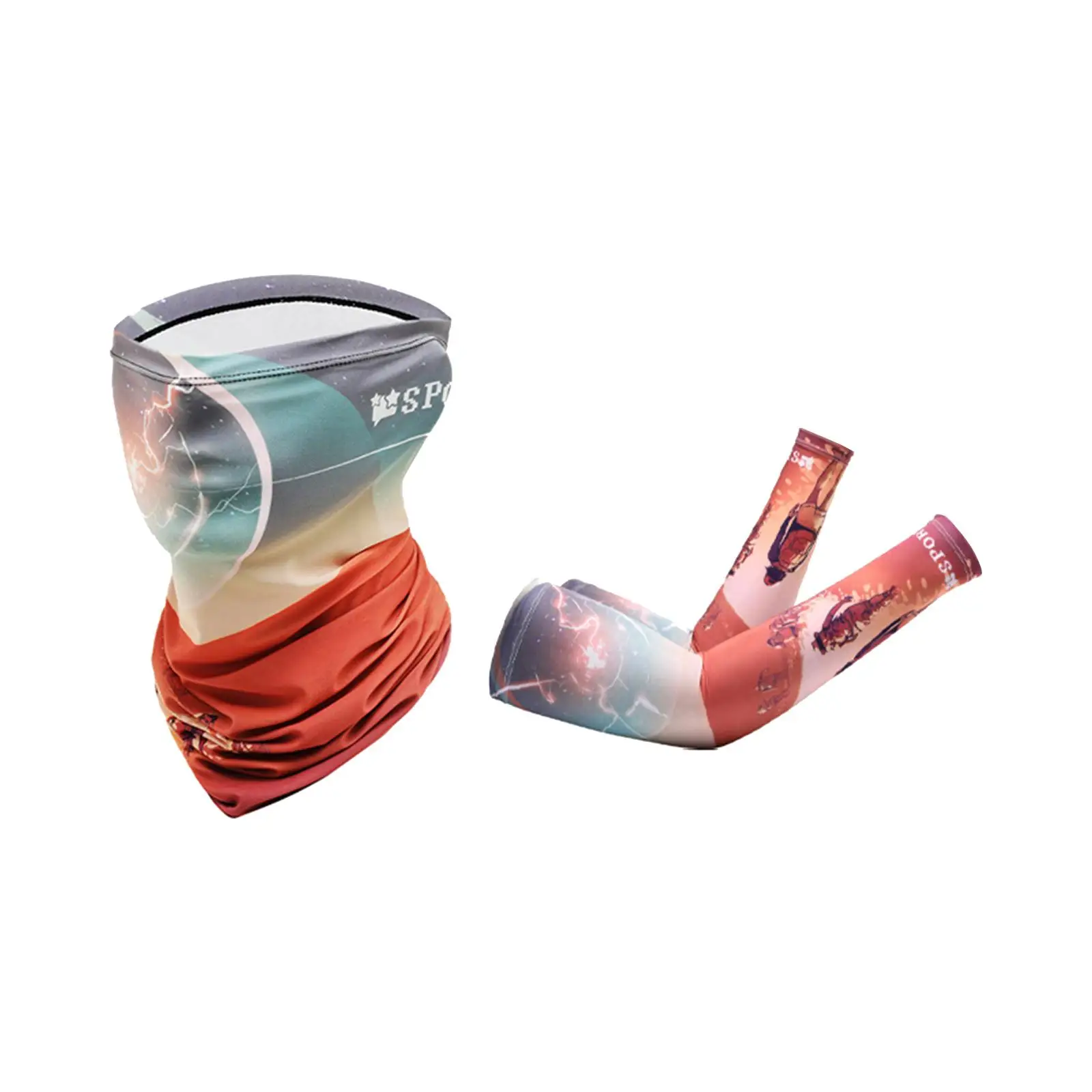 Arm Sleeves Neck Gaiter Sun Protection for Summer Face Cover Arm Sleeves Neck Gaiter Sun Protection for Summer Face Cover