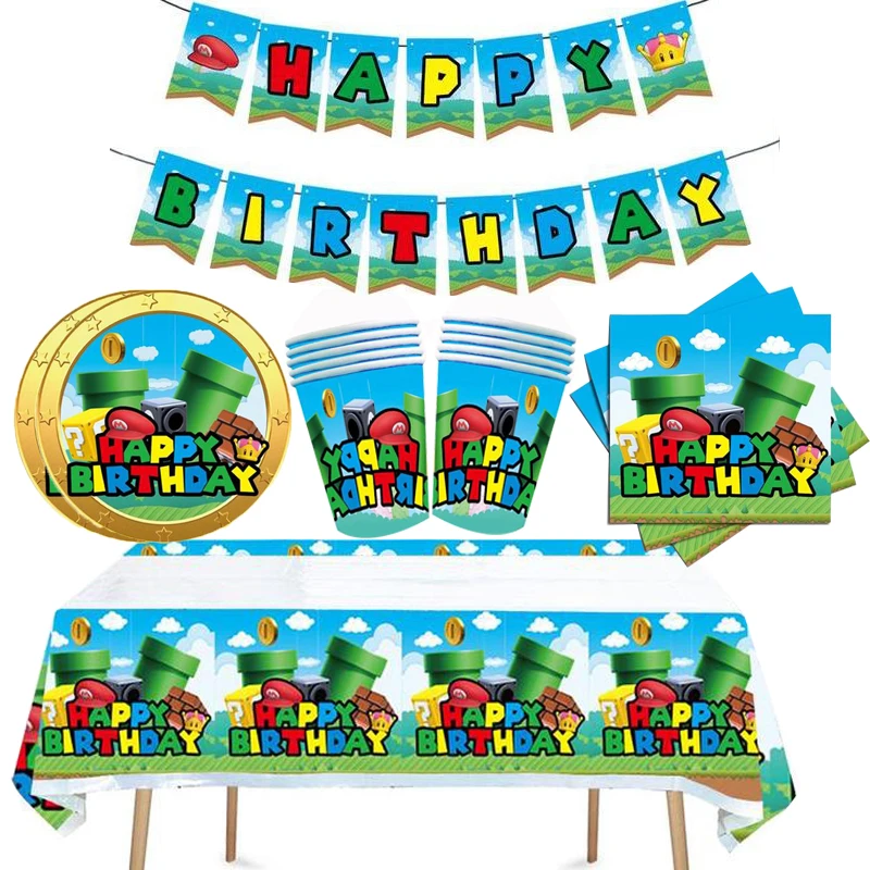 

Boy birthday party decorations Paper plates paper cups balloons Disposable cutlery Baby shower party supplies