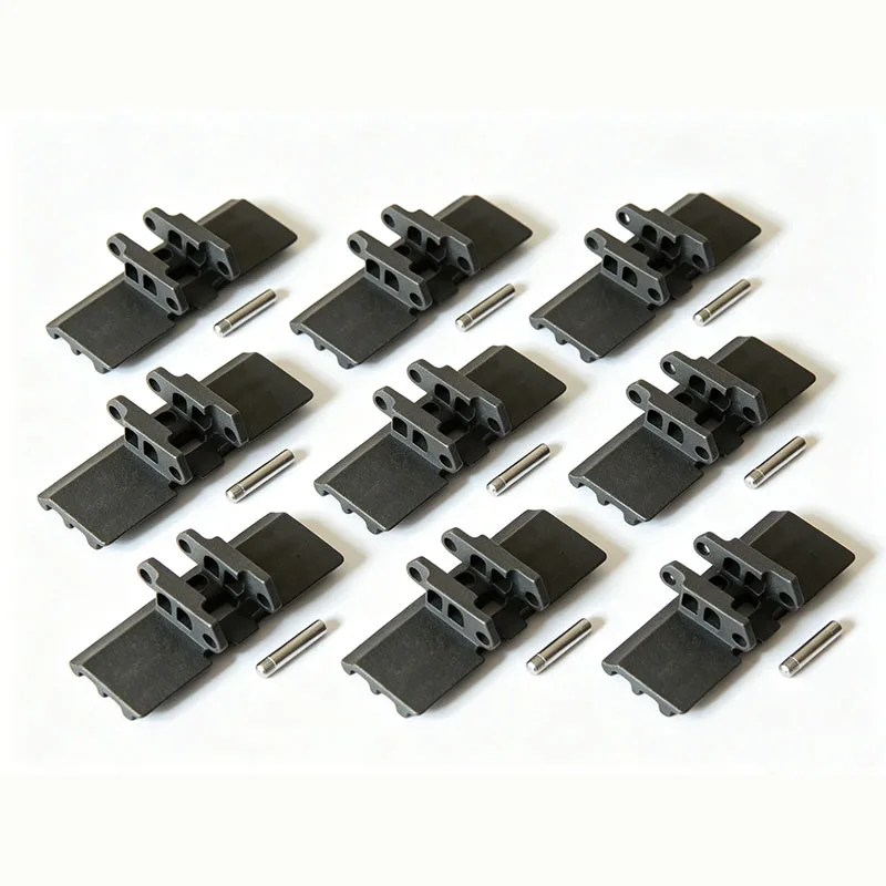 10 Stück JD Modell Ferngesteuerter Hydraulikbagger Modell Zinklegierung Kettenplatten JDM-1A