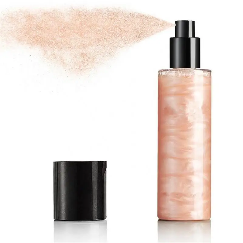 Gold Pink Liquid Face Body Highlighter Liquid Highlighter Makeup Body Shimmer Sprays Face Body Shimmer Glow Illuminator For