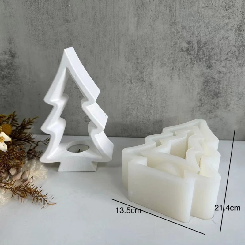 Christmas Tree Silicone Molds Epoxy Resin Mold DIY Holder Molds Table Ornament Making Tool for Making Crafts