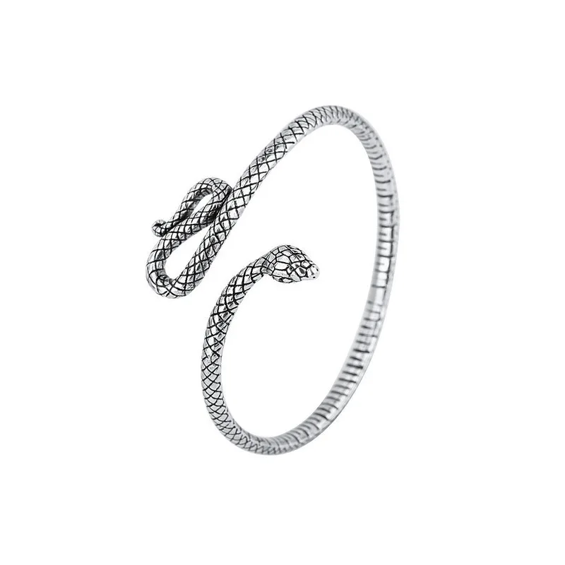 New Arrival Trendy Snake Animal Design Retro Thai Silver Female Bangle For Women Hand Jewellery Accessories Never Fade 6