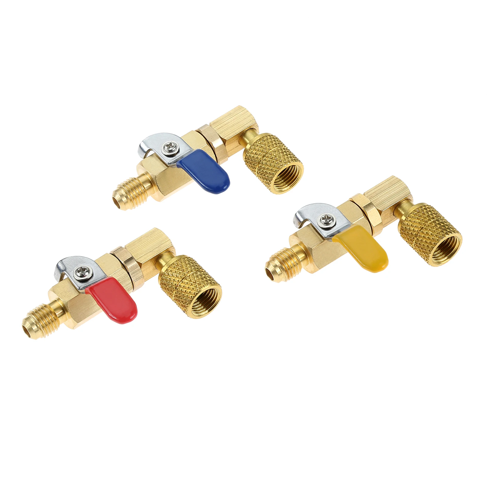 3 Pz R410A Valvola A Sfera Di Intercettazione Set 5/16 "Sae Femmina A 1/4" Sae Maschio Per R410A R32 Aria Condizionata Refrigerante Mini Sistema Split