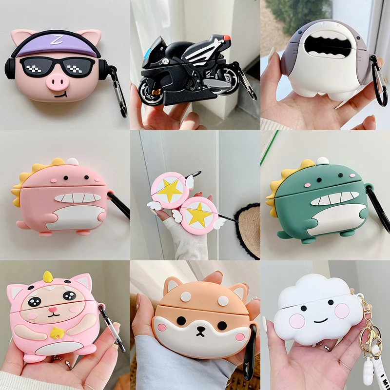 Custodia Protettiva Per Beats Studio Buds Custodia 3D Cartoon Cute Soft Custodie Per Auricolari Per Beats Wireless Charging Box Beats Buds Cover