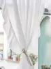 White Half-Curtain Mini for Bedroom Kitchen Door Drape Cafe Window Panel Sheer Tulle Curtain 1 Pcs 5