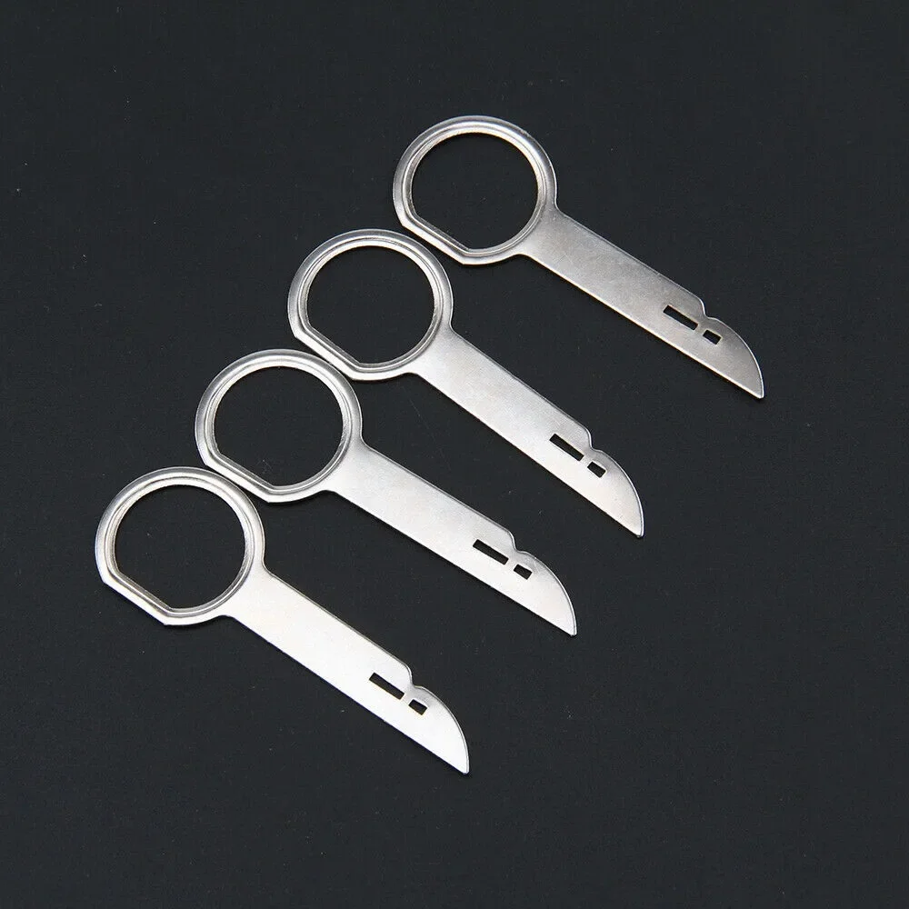 

Replacement Radio Removal Keys Stainless Steel 4pcs Car CD Stereo Durable Radio Removal Release Keys Tool Useful