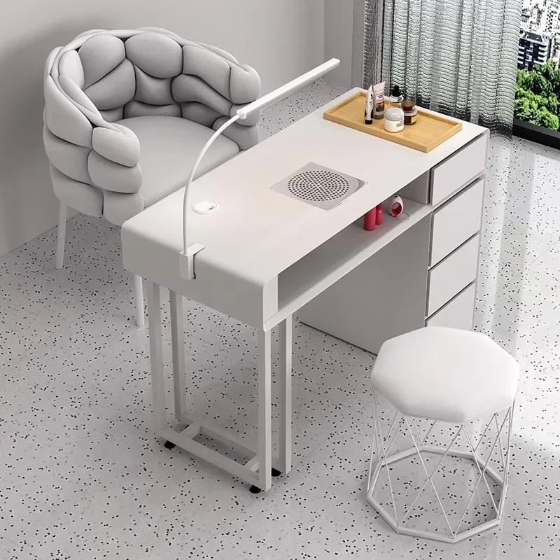 modern exquisite table manicure professional nailtech manicurist table vanity receptionist schminktisch nail furniture cy50nt Professional Manicure Table Modern White Exquisite Beauty Desk Nailtech Receptionist Mesas De Manicura Salon Furniture CY50NT