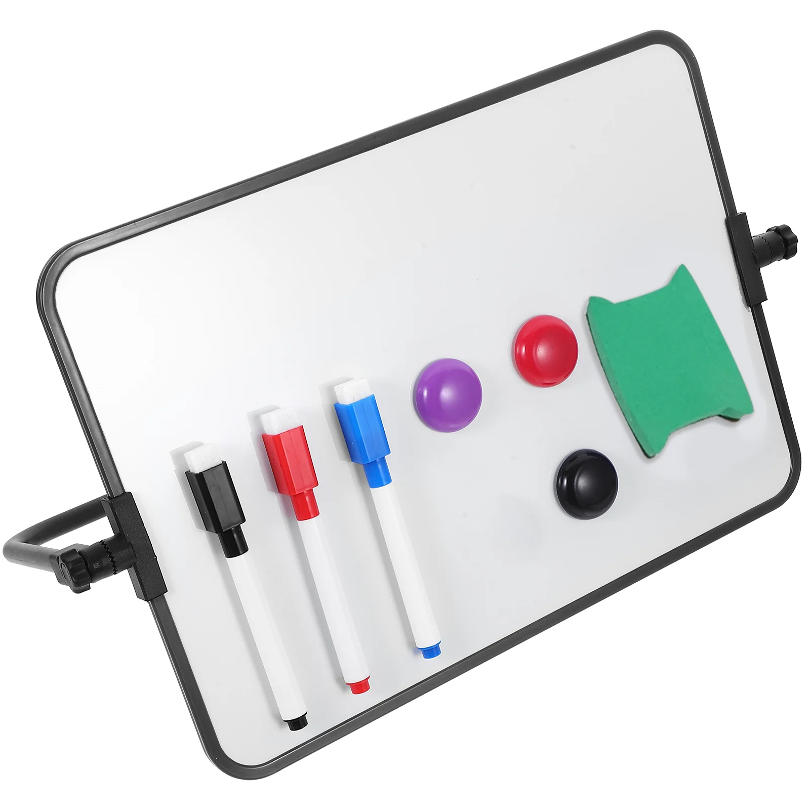 

Маленькая двухсторонняя Магнитная белая доска, сухая стираемая, портативный календарь, Офисная доска для записей, фотография, черный планшет для письма