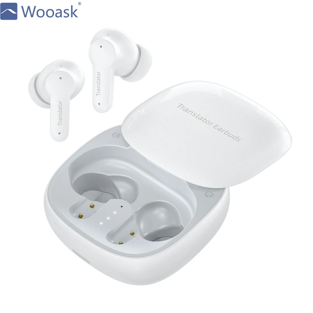 Wooask M3 스마트 인스턴트 음성 번역기 이어버드, AI 음성 오프라인 번역 이어폰, 여행 비즈니스용 144 언어
