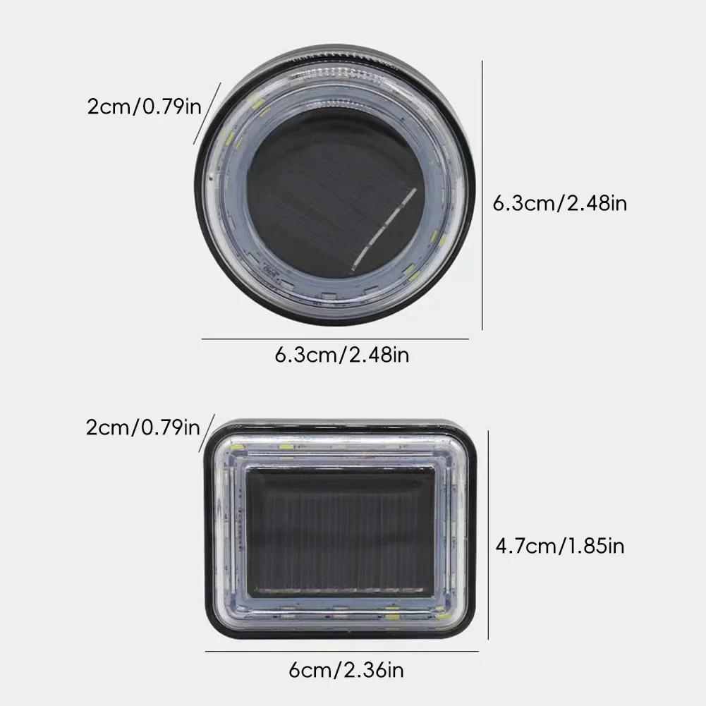 Solar Bicycle Tail Light Colorful Bicycle Rear Lamp Type-C Charging Bike Warning Taillight Cycling Accessories Easy to Install