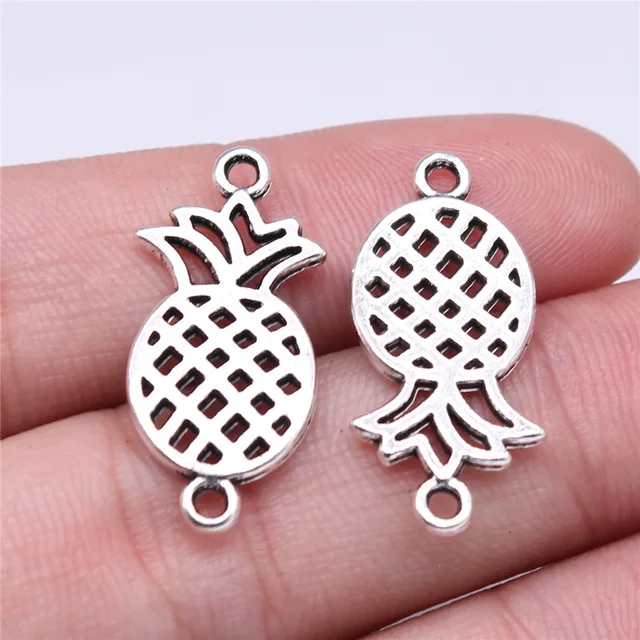 20 pezzi di connettori per ciondoli fai da te fatti a mano per la creazione di gioielli, collane, orecchini, braccialetti, creazione di argento antico placcato 3