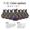 Electric Air Humidifier Remote Control Diffuser Aroma Humidifier Oil Diffuser Ultrasonic Wood Grain Mist Maker 7Color LED Light 5