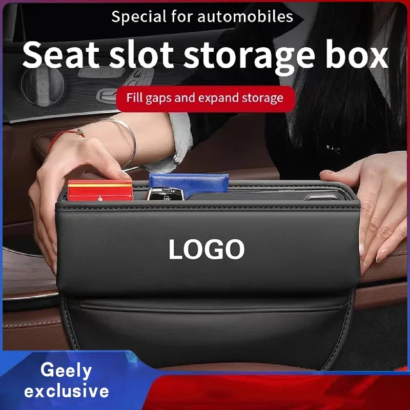 

For Geely Atlas Boyue Borui Coolray Emgrand GE NL EX7 X7 EC7 GX Car Seat Gap Crevice Slot Storage Box Organizer Auto Accessories