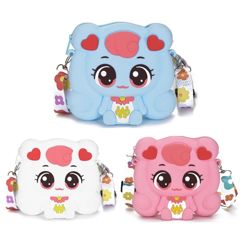 

Аниме Catch Teenieping 캐치티핑 핑 сумка через плечо, милая мультяшная детская силиконовая маленькая сумка, кошелек для монет, детские игрушки, подарки для девочек