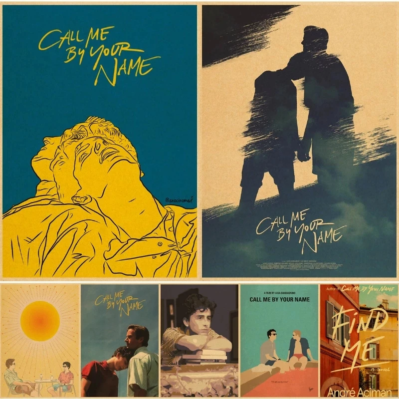 Classic Call Me By Your Name Poster Hd Print Painting Movie Kraft Paper Artwork Vintage Wall Picture Home Decoration Background Aliexpress