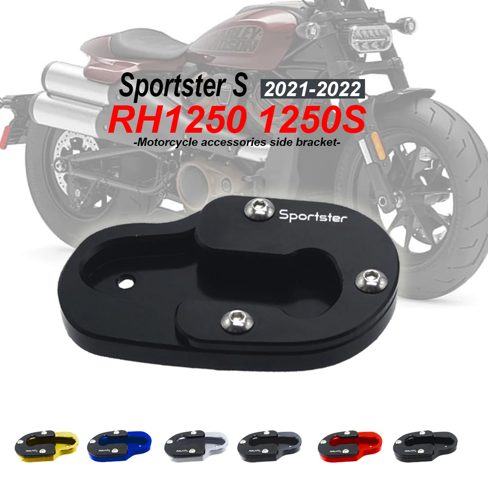 

Motorcycle CNC Kickstand Foot Side Stand Extension Pad Support Plate Enlarge For Sportster S 1250 RH1250 2021