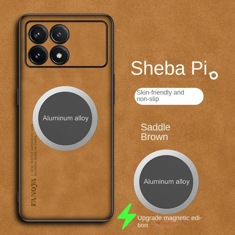 Stylish Soft PU Leather Magnetic Protective Phone Case - Full Coverage Back Cover