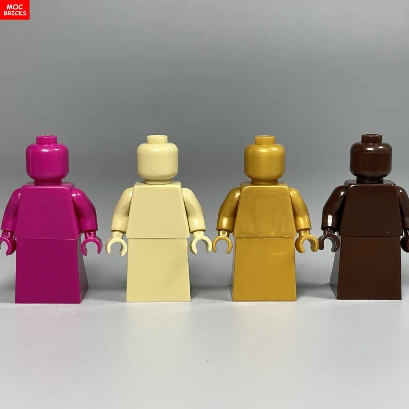 Bloques MOC de 4cm, figura con parte del cuerpo, vestido largo